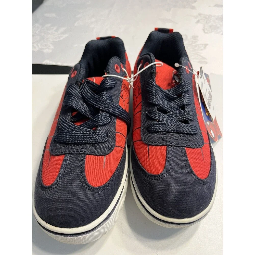 Marvel Spider-Man Red & Blue Canvas Sneakers Sz 3